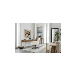 Hooker Furniture Chapman Veneers And Metal Writing Desk In Brown/White 9 Hooker Furniture Chapman Veneers And Metal Writing Desk In Brown/White -CYMAX Sales 2644650 5 L