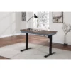 Bowery Hill Farmhouse Electric Sit/Stand Wood Desk Height Adjustable In Blue -CYMAX Sales 2644886 1 L
