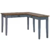 Bowery Hill Open L-Shaped Wood Writing Desk & Return In Dusty Blue/Natural 2 Bowery Hill Open L-Shaped Wood Writing Desk & Return In Dusty Blue/Natural -CYMAX Sales 2644891 1 L