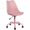 Pemberly Row Swivel Adjustable Faux Leather & Plastic Task Chair In Pink -CYMAX Sales 2646970 L