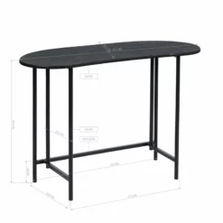 Pemberly Row Oval Modern Engineered Wood Foldable Computer Table In Black -CYMAX Sales 2646973 6 L