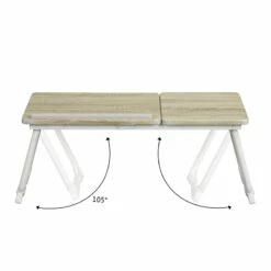 Pemberly Row Foldable Laptop Desk Wood Breakfast Tray Table For Sofa Bed White 25 Pemberly Row Foldable Laptop Desk Wood Breakfast Tray Table For Sofa Bed White -CYMAX Sales 2647166 12 L