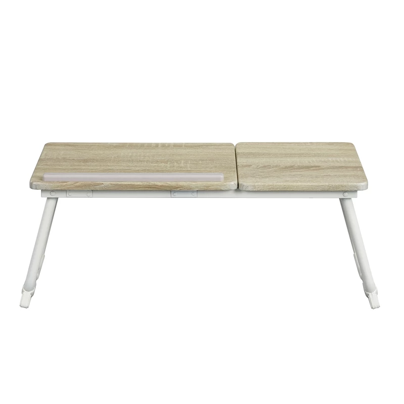 Pemberly Row Foldable Laptop Desk Wood Breakfast Tray Table For Sofa Bed White 8 Pemberly Row Foldable Laptop Desk Wood Breakfast Tray Table For Sofa Bed White - Image 6