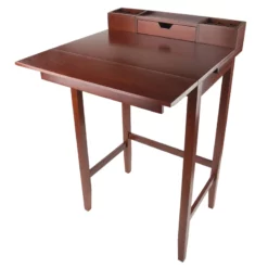 Pemberly Row Transitional Wood Standing Desk In Walnut Finish -CYMAX Sales 2650401 11 L