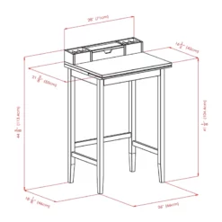 Pemberly Row Transitional Wood Standing Desk In Walnut Finish -CYMAX Sales 2650401 6 L