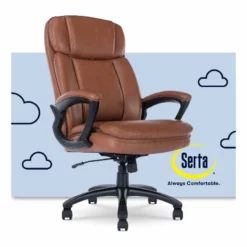 Serta Fairbanks Big And Tall Executive Office Chair Cognac Bonded Leather 37 Serta Fairbanks Big And Tall Executive Office Chair Cognac Bonded Leather -CYMAX Sales 2652495 15 L 1