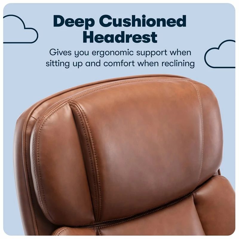 Serta Fairbanks Big And Tall Executive Office Chair Cognac Bonded Leather 21 Serta Fairbanks Big And Tall Executive Office Chair Cognac Bonded Leather - Image 19