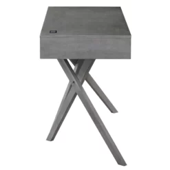 Furniture Of America Alto Wood Writing Desk With USB In Gray 39 Furniture Of America Alto Wood Writing Desk With USB In Gray -CYMAX Sales 2654348 4 L
