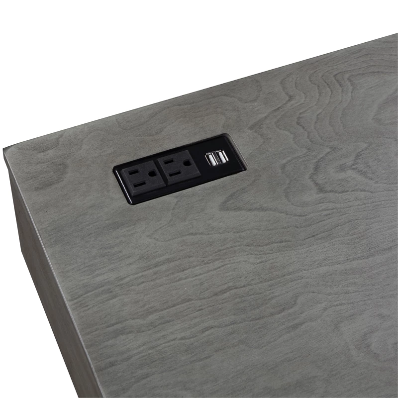 Furniture Of America Alto Wood Writing Desk With USB In Gray 16 Furniture Of America Alto Wood Writing Desk With USB In Gray - Image 14