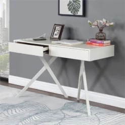 Furniture Of America Alto Wood Writing Desk With USB In Gray 23 Furniture Of America Alto Wood Writing Desk With USB In Gray -CYMAX Sales 2654349 1 L