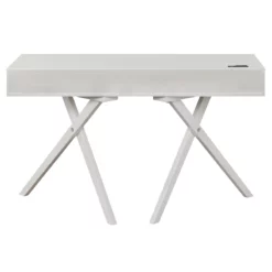 Furniture Of America Alto Wood Writing Desk With USB In Gray 29 Furniture Of America Alto Wood Writing Desk With USB In Gray -CYMAX Sales 2654349 3 L