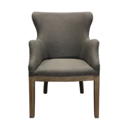 2-Piece Paolini Student Desk Set With Phil Gray Exposed Wood Frame Armchair -CYMAX Sales 2655036 2 L