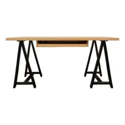 2-Piece Paolini Executive Desk Set With Phil Gray Exposed Wood Frame Armchair -CYMAX Sales 2655038 2 L