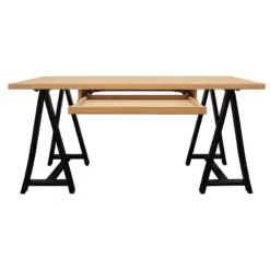 2-Piece Paolini Executive Desk Set With Phil Gray Exposed Wood Frame Armchair -CYMAX Sales 2655038 6 L