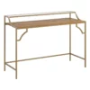 Sauder International Lux Engineered Wood Writing Desk In Sindoori Mango/Natural -CYMAX Sales 2656066 L