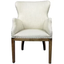 Home Square 2-Piece Solid Wood Office Set With 1 Desk & 1 Armchair In Natural -CYMAX Sales 2656235 5 L