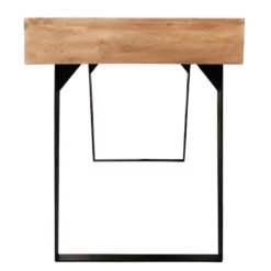 Home Square 2-Piece Solid Wood Office Set With 1 Desk & 1 Armchair In Natural -CYMAX Sales 2656235 8 L