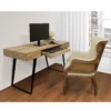 Home Square 2-Piece Solid Wood Office Set With 1 Desk & 1 Armchair In Natural 2 Home Square 2-Piece Solid Wood Office Set With 1 Desk & 1 Armchair In Natural -CYMAX Sales 2656235 L