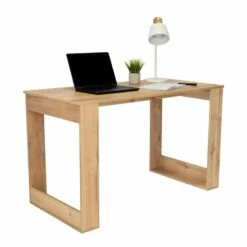FM FURNITURE Aurora Writing Computer Desk Oak Engineered Wood 16 FM FURNITURE Aurora Writing Computer Desk Oak Engineered Wood -CYMAX Sales 2657726 13 L