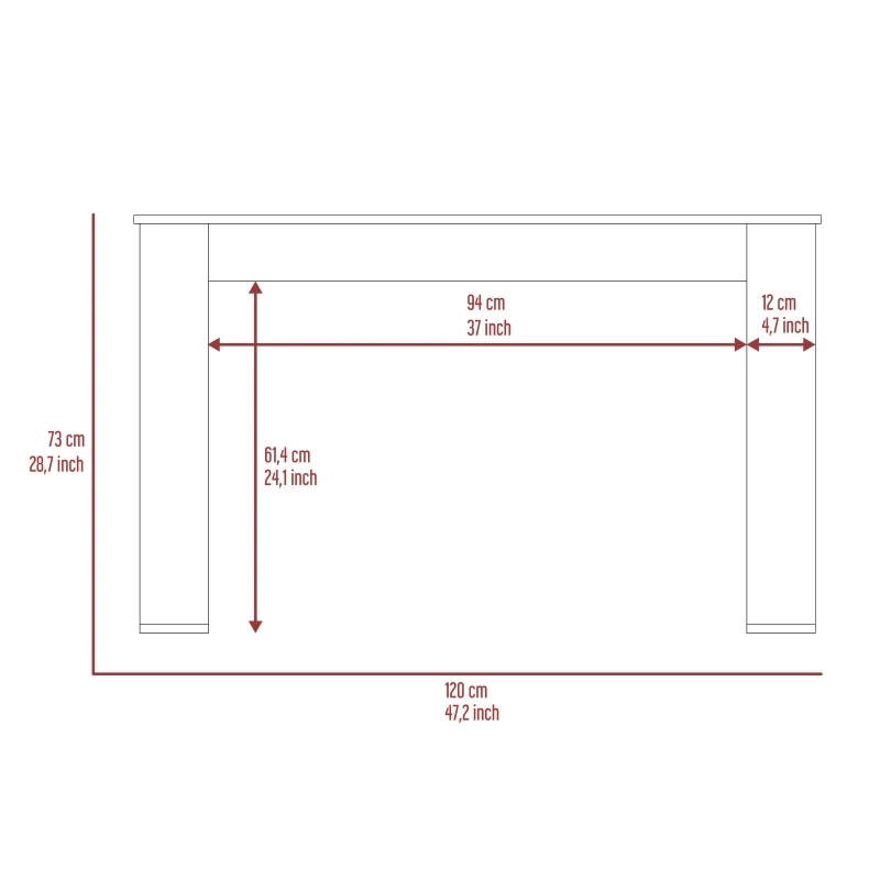 FM FURNITURE Aurora Writing Computer Desk Oak Engineered Wood 5 FM FURNITURE Aurora Writing Computer Desk Oak Engineered Wood - Image 3