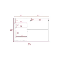 FM FURNITURE Raleigh L Shape Desk Smokey Oak Engineered Wood -CYMAX Sales 2657731 8 L
