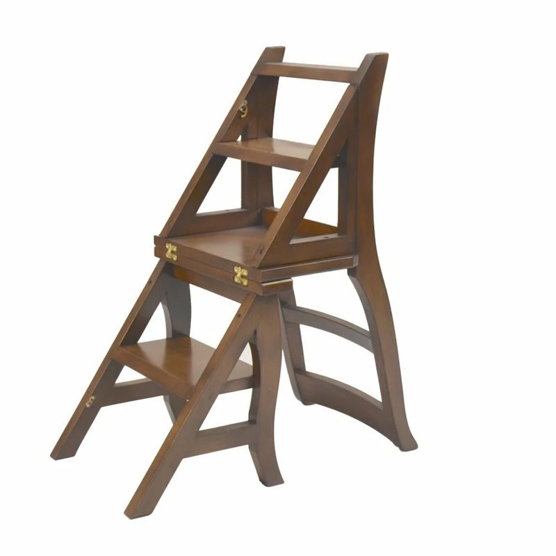 Pemberly Row Modern / Contemporary Wood Brown Finish Folding Ladder Chair 3 Pemberly Row Modern / Contemporary Wood Brown Finish Folding Ladder Chair