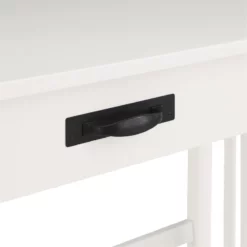 Sierra Writing Desk Engineered Wood In White Finish With Pull-Out Drawer -CYMAX Sales 2658573 10 L