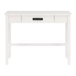 Sierra Writing Desk Engineered Wood In White Finish With Pull-Out Drawer -CYMAX Sales 2658573 5 L
