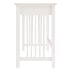 Sierra Writing Desk Engineered Wood In White Finish With Pull-Out Drawer -CYMAX Sales 2658573 6 L