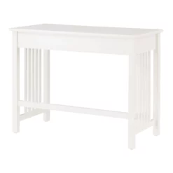 Sierra Writing Desk Engineered Wood In White Finish With Pull-Out Drawer -CYMAX Sales 2658573 7 L