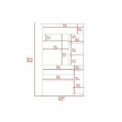 FM FURNITURE Weston Two Writing Computer Desk Black Engineered Wood -CYMAX Sales 2658724 9 L