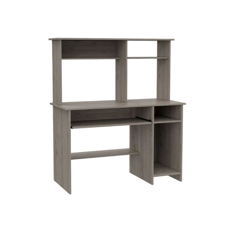 FM FURNITURE Weston Writing Computer Desk Gray Engineered Wood 4 FM FURNITURE Weston Writing Computer Desk Gray Engineered Wood - Image 2