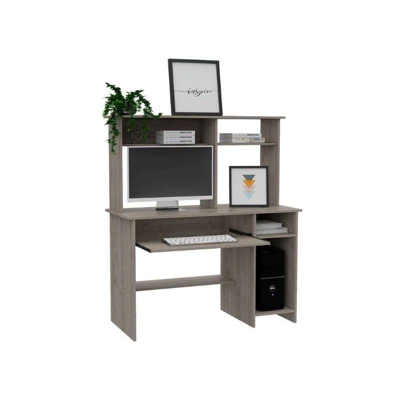 FM FURNITURE Weston Writing Computer Desk Gray Engineered Wood 7 FM FURNITURE Weston Writing Computer Desk Gray Engineered Wood - Image 5