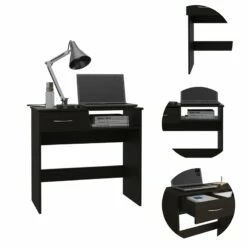 FM FURNITURE Plano Two Piece Home Office Set Black Engineered Wood -CYMAX Sales 2658729 5 L
