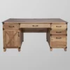Saint Birch Cambridge Casual Farmhouse Rustic Oak Pedestal Desk -CYMAX Sales 2659252 L