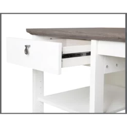 Saint Birch Finley White 47-inch Writing Desk With Storage And Shelves 10 Saint Birch Finley White 47-inch Writing Desk With Storage And Shelves -CYMAX Sales 2659255 1 L
