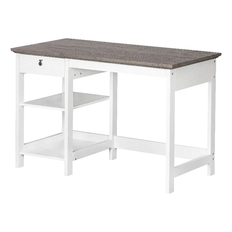 Saint Birch Finley White 47-inch Writing Desk With Storage And Shelves 3 Saint Birch Finley White 47-inch Writing Desk With Storage And Shelves