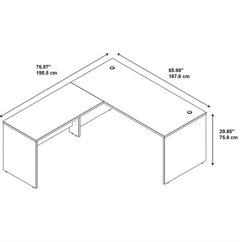 UrbanPro 66W X 30D Desk Shell With 48W Return In Mocha Cherry 10 UrbanPro 66W X 30D Desk Shell With 48W Return In Mocha Cherry - Image 8