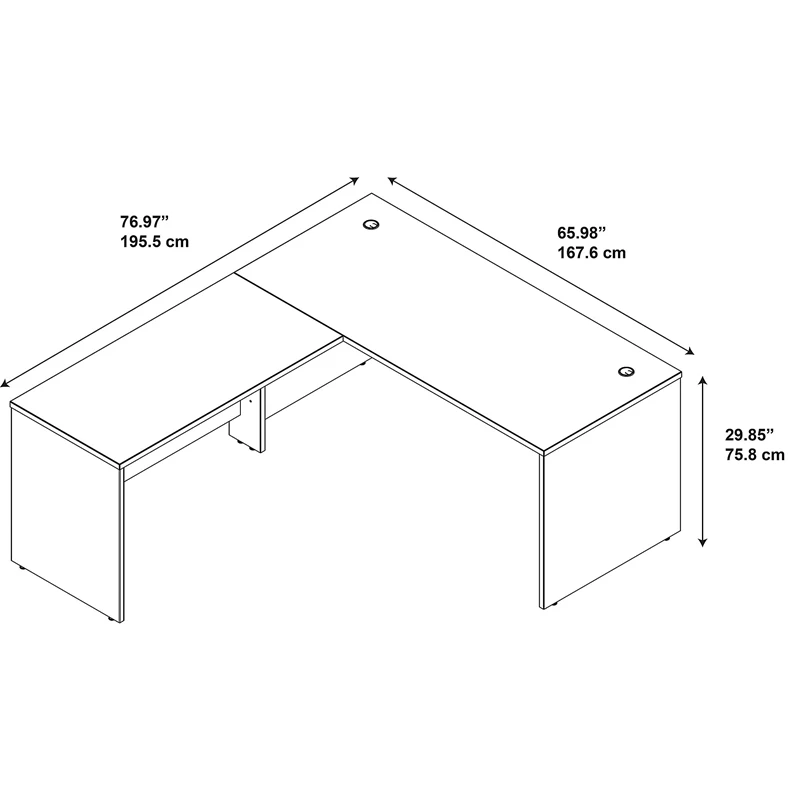 UrbanPro 66W X 30D Desk Shell With 48W Return In Mocha Cherry 8 UrbanPro 66W X 30D Desk Shell With 48W Return In Mocha Cherry - Image 6