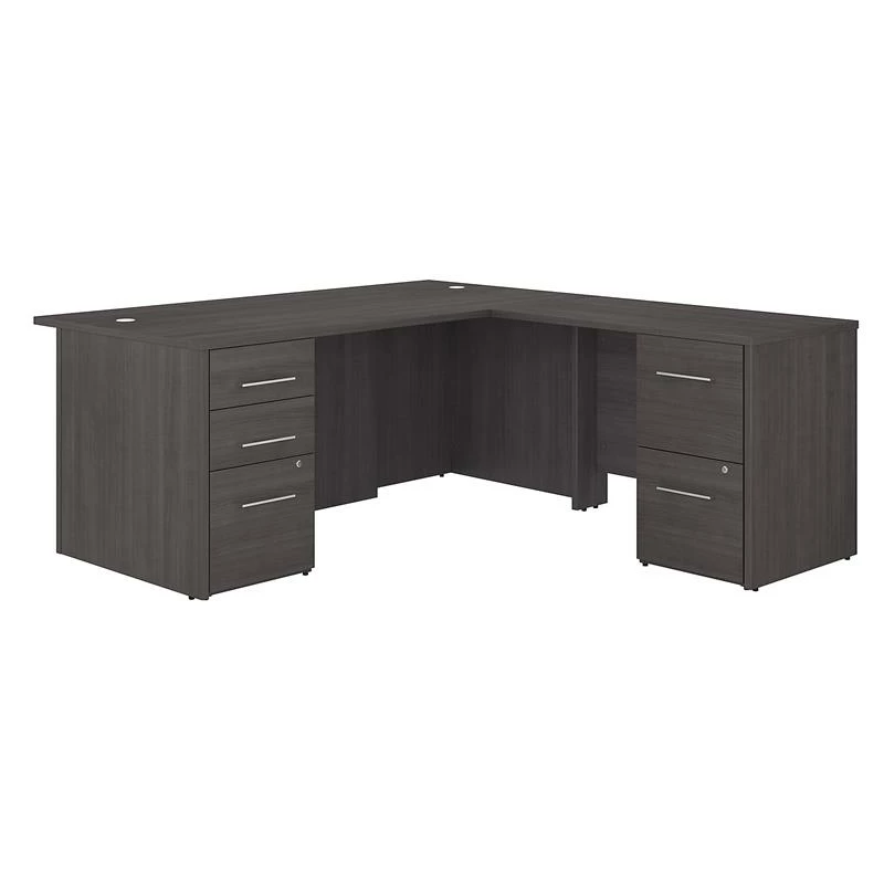 UrbanPro 72W L Shaped Desk With Drawers In Storm Gray - Engineered Wood 3 UrbanPro 72W L Shaped Desk With Drawers In Storm Gray - Engineered Wood