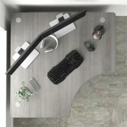 UrbanPro 48W Corner Computer Desk In Platinum Gray - Engineered Wood 19 UrbanPro 48W Corner Computer Desk In Platinum Gray - Engineered Wood -CYMAX Sales 2662523 5 L