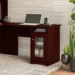 Bush Furniture Cabot Desk Return In Harvest Cherry - Engineered Wood -CYMAX Sales 2663473 1 L