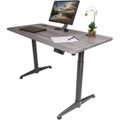 ApexDesk Vortex Series M Edition 48" Metal And Wood Standing Desk In Rustic Gray -CYMAX Sales 2663573 4 L
