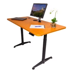 ApexDesk Vortex Series M Edition 60" Metal Wood Standing Desk In Light Cherry