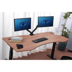 ApexDesk Elite Flex Series 60" Modern Metal And Wood Standing Desk In Red Apple -CYMAX Sales 2663582 4 L