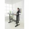 ApexDesk 55" Modern Metal And Wood Pneumatic Height Adjustable Desk In Black -CYMAX Sales 2663588 L