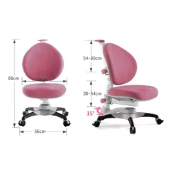 ApexDesk DX Series Children's Height Adjustable Chair With Study Desk In Pink -CYMAX Sales 2663592 10 L