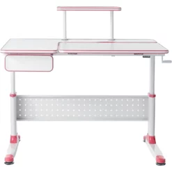 ApexDesk DX Series Children's Height Adjustable Chair With Study Desk In Pink -CYMAX Sales 2663592 3 L