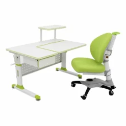 ApexDesk DX Series Children's Height Adjustable Chair With Study Desk In Green