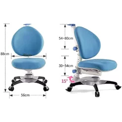 ApexDesk DX Series Children's Height Adjustable Chair With Study Desk In Blue -CYMAX Sales 2663594 10 L